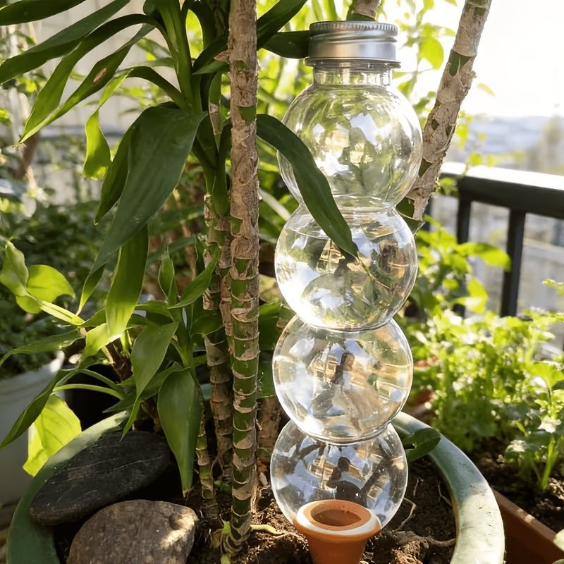 Automatic Watering Globes Terracotta Water Globes Self-Watering Globes - Clear - Size 01