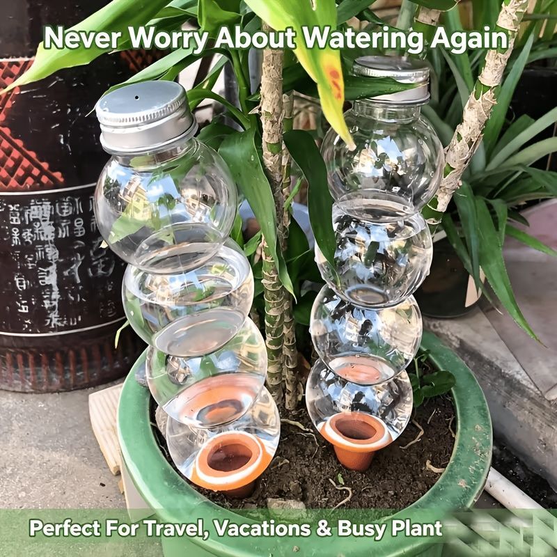 Automatic Watering Globes Terracotta Water Globes Self-Watering Globes - Clear - Size 01