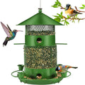 27Cm Hanging Bird Feeder, Outdoor Waterproof Hummingbird Lantern Feeder, 2.5L Weatherproof Large Capacity Seed