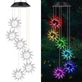 Sun Flower Solar Wind Chimes,gradening Gift  Birthday Day,Perfect for Patio Solar Light Yard Decor for Christmas