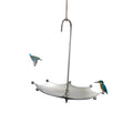 Umbrella Shaped Bird Trough Outdoor Retro Rusty Bird Feeder Bird Bath Hanging Bird Feeder Tray for Outdoors Garden Yard Decoration