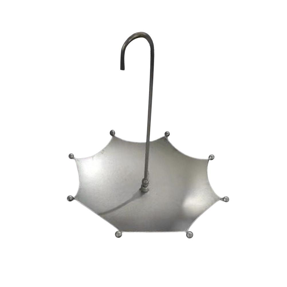 Umbrella Shaped Bird Trough Outdoor Retro Rusty Bird Feeder Bird Bath Hanging Bird Feeder Tray for Outdoors Garden Yard Decoration