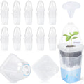 Self-Watering Propagation Station with Adjustable Ventilation Dome, Clear Square Plant Nursery Pot for Starting Seeds, Cuttings, and Succulents Indoors on Windowsills and Desktops (4PCS)