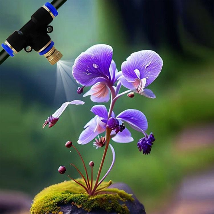 Solar-Powered Automatic Misting Irrigation Kit with Smart Timer, Ideal for Indoor Potted Plants, Balcony Gardens, Greenhouses, and Patio Hydration, Featuring Adjustable Spray Nozzles and Eco-Friendly Sunlight Charging for Hassle-Free Plant Care (SD15)