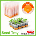 10pcs 12 Hole Nursery Pots Planting Box Reusable Easy to Clean Burrow Trays