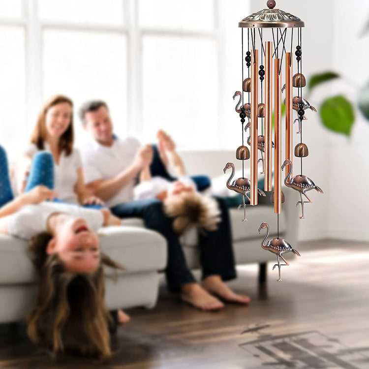 90cm Large Creative Butterfly Vintage Metal Tube Wind Chimes - Handcrafted Musical Hanging Decor for Garden and Home with Hanging Hook