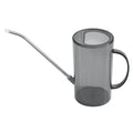 1L Gray Long Spout Watering Can with Shower Head - Clear Plastic Indoor Plant Waterer for Succulents, Balcony Garden, Precise Watering Tool